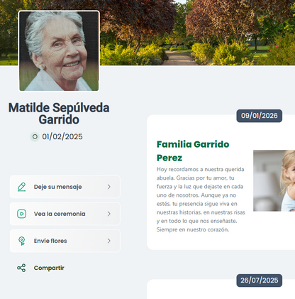 QR Memorial Virtual en Lápida